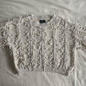Majorelle Fringe Sweater